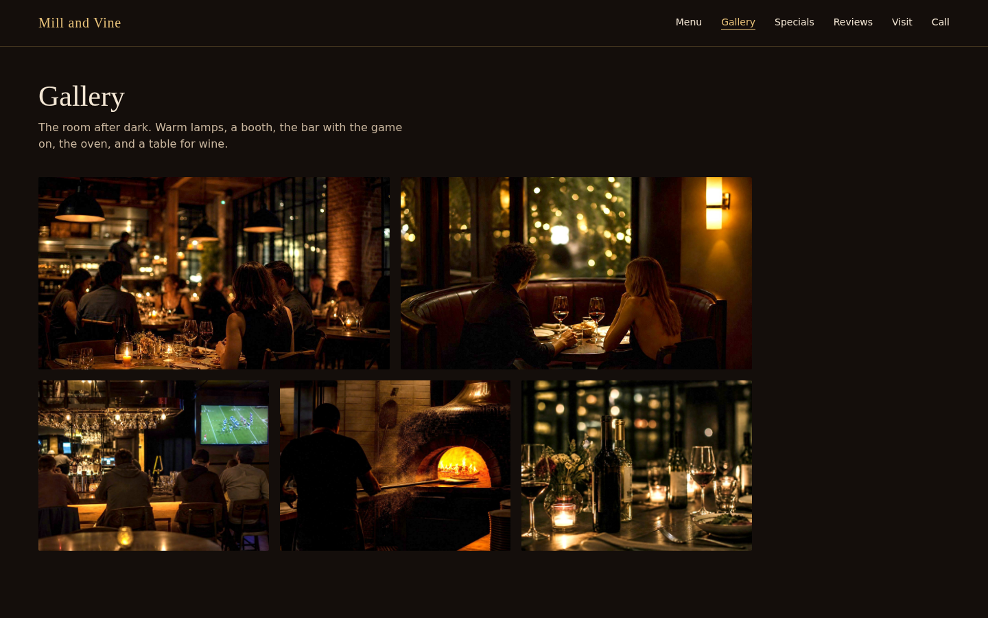 Ember Grid look for Mill and Vine